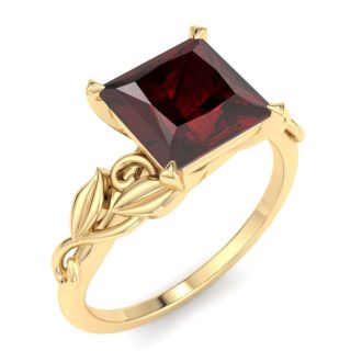 Garnet Ring: 1 1/2 Carat Garnet Ring