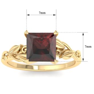Garnet Ring: 1 1/2 Carat Garnet Ring