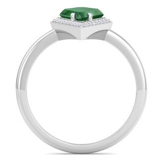 Emerald Ring: 1 3/4 Carat Emerald and Diamond Ring