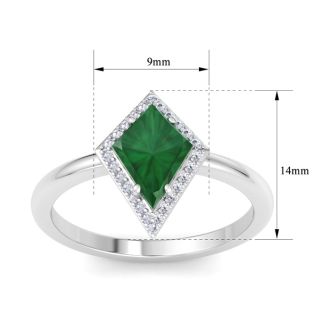 Emerald Ring: 1 3/4 Carat Emerald and Diamond Ring