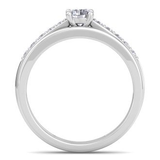 1/2ct Classic Diamond Bridal Set in 14k White Gold