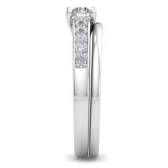 1/2ct Classic Diamond Bridal Set in 14k White Gold