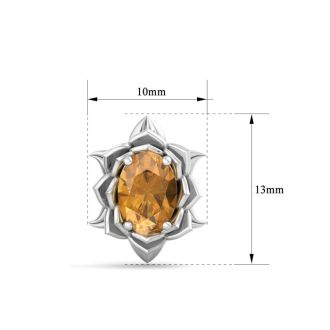 Citrine Earrings: 1 1/2 Carat Citrine Earrings