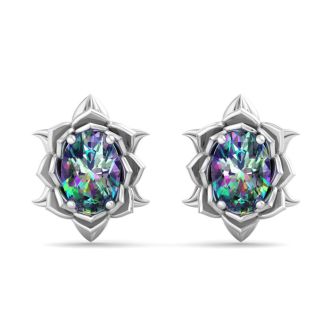 Mystic Topaz Earrings: 2 Carat Mystic Topaz Earrings