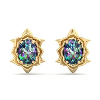 Mystic Topaz Earrings: 2 Carat Mystic Topaz Earrings