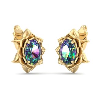 Mystic Topaz Earrings: 2 Carat Mystic Topaz Earrings