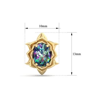 Mystic Topaz Earrings: 2 Carat Mystic Topaz Earrings