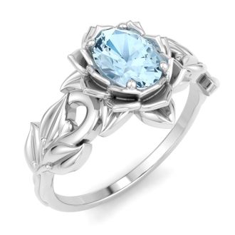 Aquamarine Ring: 3/4 Carat Aquamarine Ring