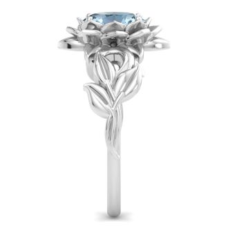 Aquamarine Ring: 3/4 Carat Aquamarine Ring