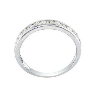 1/4 Carat Diamond Wedding Band In 14 Karat White Gold
