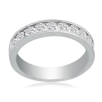 1 Carat Diamond Wedding Band In Platinum