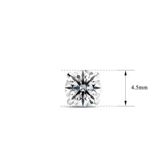 Nearly 3/4 Carat Lab-Grown Diamond Stud Earrings In White Gold