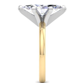 3 Carat Marquise Shape Lab Grown Diamond Ring In 14K Yellow Gold, Solitaire