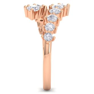 1 Carat Diamond Wrap Ring In 14 Karat Rose Gold