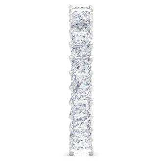 3.60 Carat Princess Cut Lab Grown Diamond Eternity Ring In 14 Karat White Gold, Ring Size 7.5