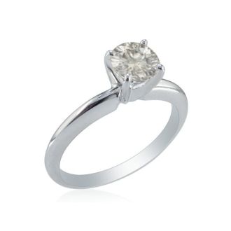 Certified Natural 1ct Genuine Diamond Solitaire Ring in White Gold