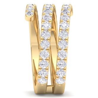 1 1/2 Carat Diamond Wrap Ring In 14 Karat Yellow Gold