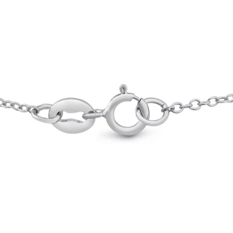 1/4 Carat Moissanite Solitaire Necklace in Sterling Silver, 18 inches