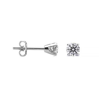 1/4 Carat Lab Grown Diamond Stud Earrings in White Gold, F-G color, VS2/SI1 clarity