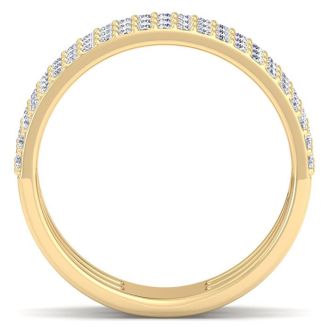 1/2 Carat Lab Grown Diamond Wrap Ring In 14 Karat Yellow Gold