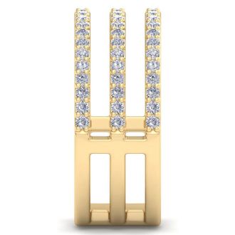 1/2 Carat Lab Grown Diamond Wrap Ring In 14 Karat Yellow Gold