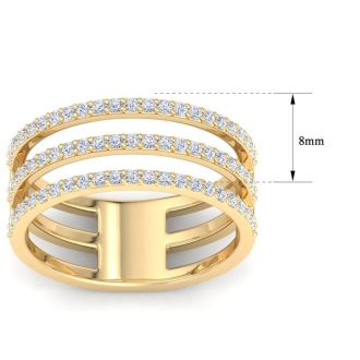 1/2 Carat Lab Grown Diamond Wrap Ring In 14 Karat Yellow Gold