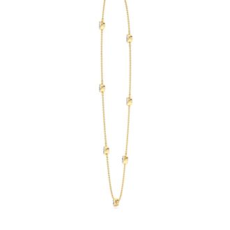 1 3/4 Carat Graduated Lab Grown Diamonds By The Yard Necklace In 14K Yellow Gold, 18 Inches