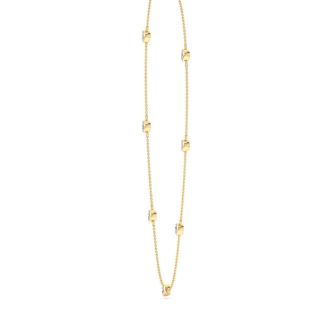 1 3/4 Carat Graduated Lab Grown Diamonds By The Yard Necklace In 14K Yellow Gold, 18 Inches