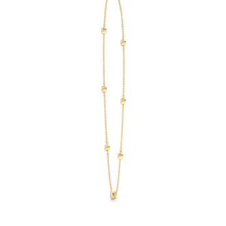 1 Carat Graduated Lab Grown Diamonds By The Yard Necklace In 14K Yellow Gold, 18 Inches