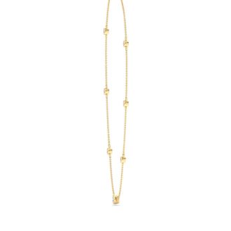 1 Carat Graduated Lab Grown Diamonds By The Yard Necklace In 14K Yellow Gold, 18 Inches