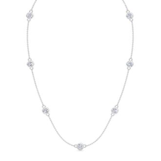 2 1/3 Carat Lab Grown Diamonds By The Yard Necklace In 14K White Gold, 18 Inches