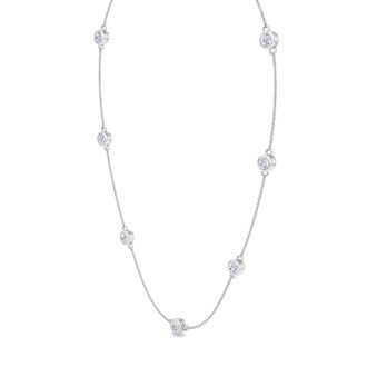 2 1/3 Carat Lab Grown Diamonds By The Yard Necklace In 14K White Gold, 18 Inches