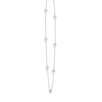 2 1/3 Carat Lab Grown Diamonds By The Yard Necklace In 14K White Gold, 18 Inches