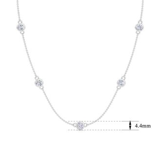 2 1/3 Carat Lab Grown Diamonds By The Yard Necklace In 14K White Gold, 18 Inches