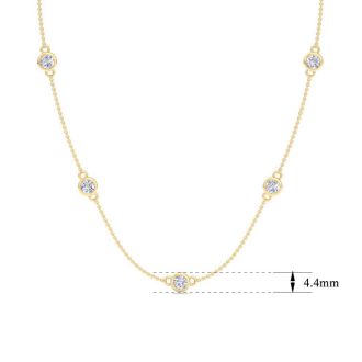 2 1/3 Carat Lab Grown Diamonds By The Yard Necklace In 14K Yellow Gold, 18 Inches