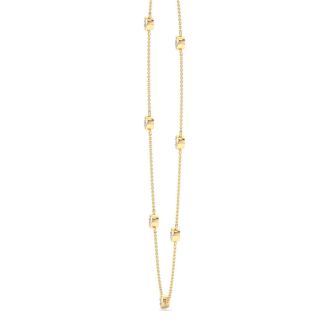 3 1/2 Carat Lab Grown Diamonds By The Yard Necklace In 14K Yellow Gold, 18 Inches