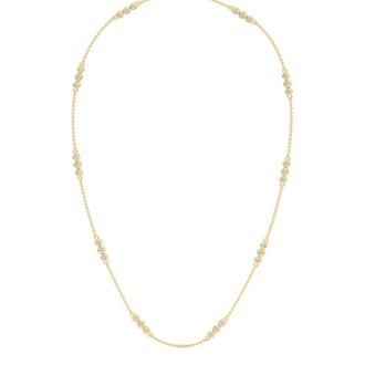 1 Carat Lab Grown Diamonds By The Yard Necklace In 14K Yellow Gold, 18 Inches