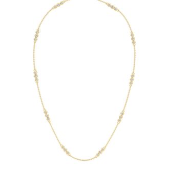 1 Carat Lab Grown Diamonds By The Yard Necklace In 14K Yellow Gold, 18 Inches