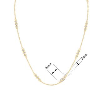 1 Carat Lab Grown Diamonds By The Yard Necklace In 14K Yellow Gold, 18 Inches