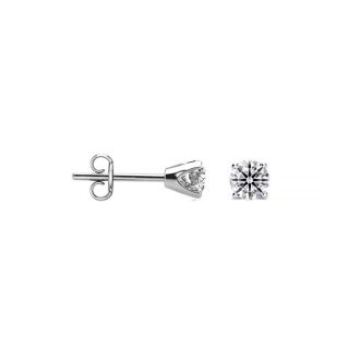 .05 Carat Lab Grown Diamond Stud Earrings in White Gold, F-G color, VS2/SI1 clarity