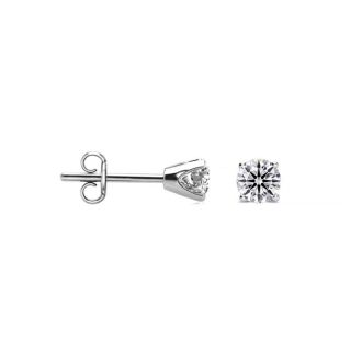 .10 Carat Lab Grown Diamond Stud Earrings in White Gold, F-G color, VS2/SI1 clarity