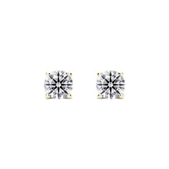 .10 Carat Real Diamond Stud Earrings in Yellow Gold