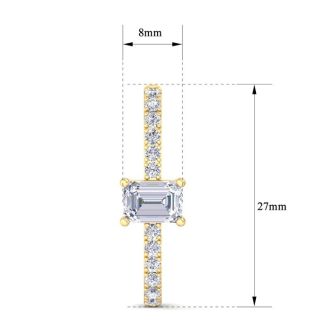 2 1/2 Carat Lab Grown Diamond Hoop Earrings In 14 Karat Yellow Gold, 1 Inch