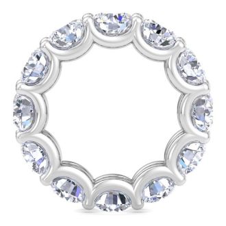 9 Carat Round Lab Grown Diamond Eternity Ring In 14 Karat White Gold, Ring Size 6.5