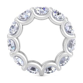 9 Carat Round Lab Grown Diamond Eternity Ring In Platinum, Ring Size 4.5