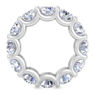 9 Carat Round Lab Grown Diamond Eternity Ring In Platinum, Ring Size 5.5