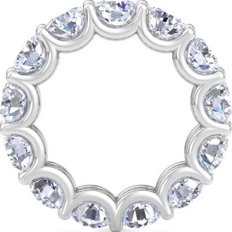 13 Carat Round Lab Grown Diamond Eternity Ring In Platinum, Ring Size 9