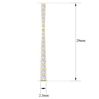 1/2 Carat Diamond Bar Earrings In 14 Karat Yellow Gold