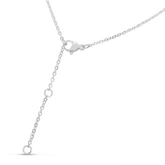 Tracy Name Necklace In White Gold Overlay, 8MM - 16 Inch Chain