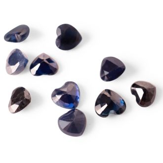 Previously Owned 4mm Heart Shape Sapphire Gemstones, 10 Gemstones